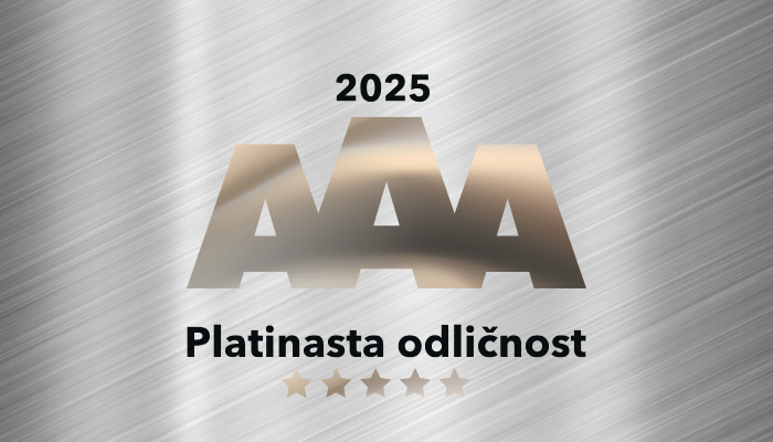 Platinasta bonitetna odličnost 2025 - CRMT.